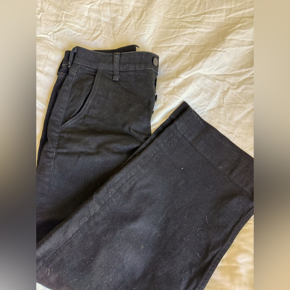 Everlane 26 Ankle Black Wide Leg Jeans